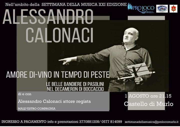 Amor Divino in tempo di peste di e con A.Calonaci