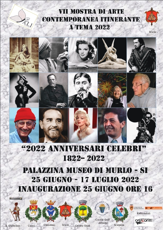 mostra "2022 anniversari celebri - 1822-2022" Associazione A.L.I.