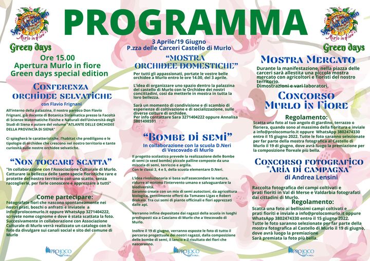 Murlo in fiore 2022  "Green Day"