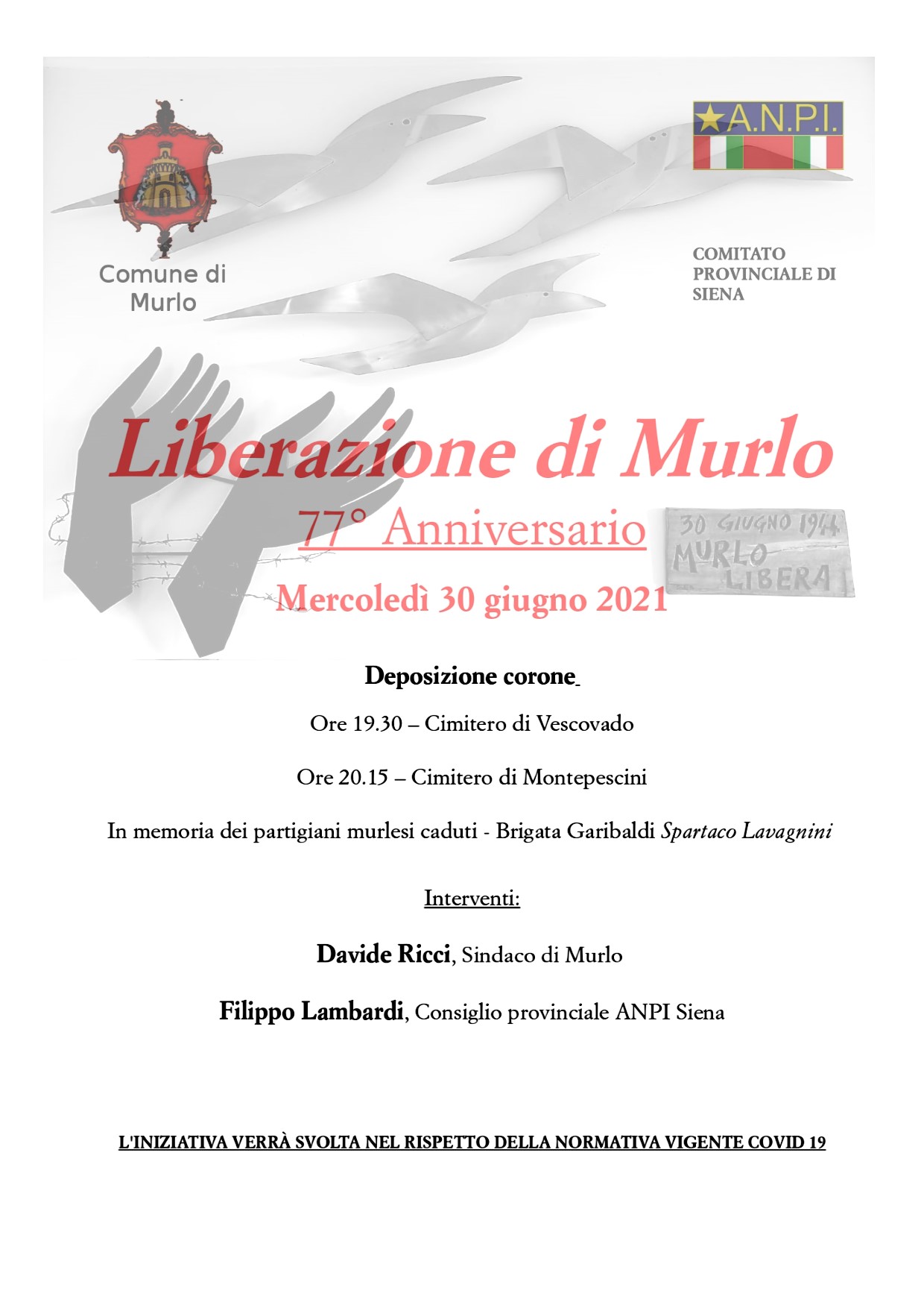 77 anniversario della liberazione di Murlo